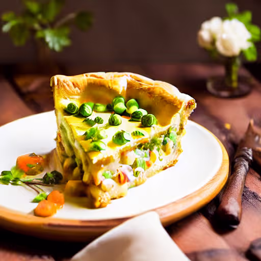 Golden Chicken Pot Pie with Carrots and Celery