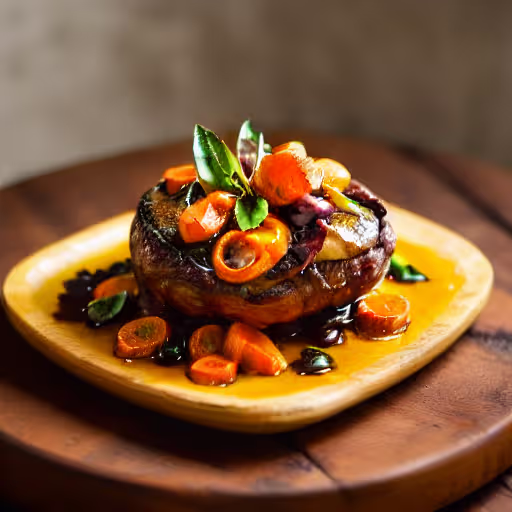 Red Wine and Rosemary Braised Venison with Shiitakes