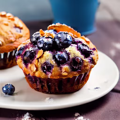 Blueberry Muffins with Cinnamon Crumb Topping