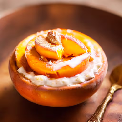 Overnight Peaches and Cream Steel-Cut Oatmeal
