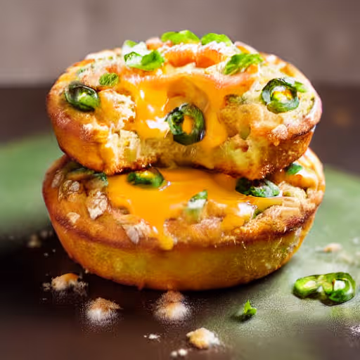 Spicy Cheddar Cornbread Muffins