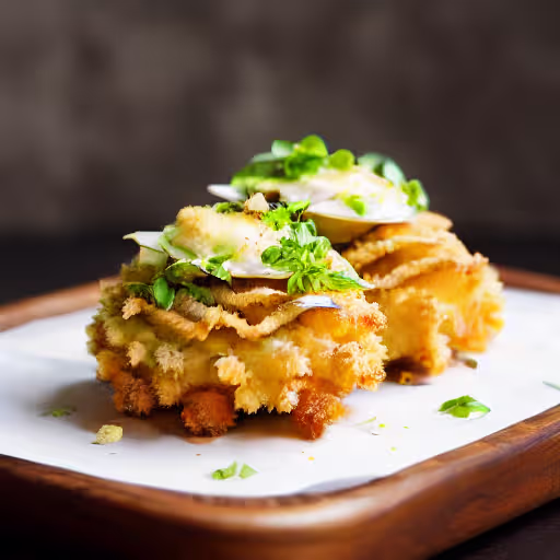 Crispy Panko-Parmesan Fried Razor Clams Appetizer