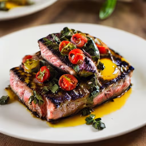 Greek-Style Steak with Herbacious Marinade
