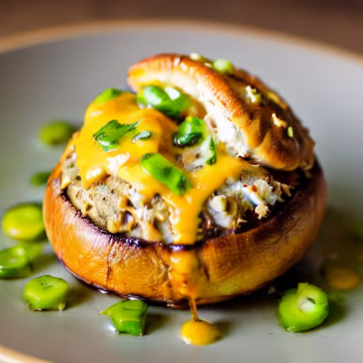 Oven-Baked Crab-Stuffed Mushroom Caps