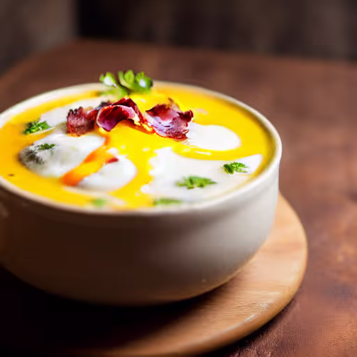 Creamy Cheddar Potato Soup with Bacon