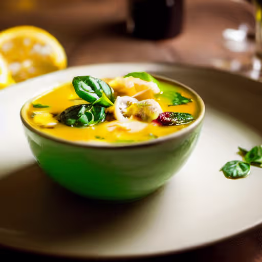 Lemon Chicken Orzo Soup with Veggies