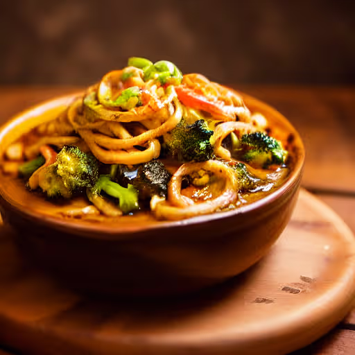 Spicy Beef Udon Noodles with Stir-Fried Veggies
