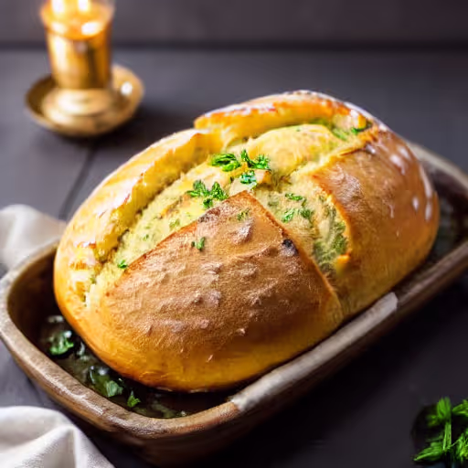 Fluffy Garlic Dinner Rolls