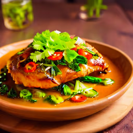 Stir-Fried Chicken and Vegetables in Chinese Sauce