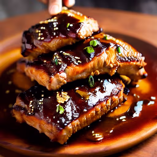 Teriyaki Ribs with Homemade Marinade and Glaze