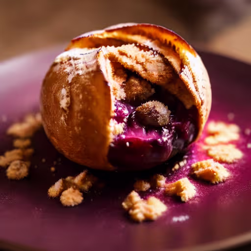 Prune Plum Dumplings in Brown Sugar Sauce