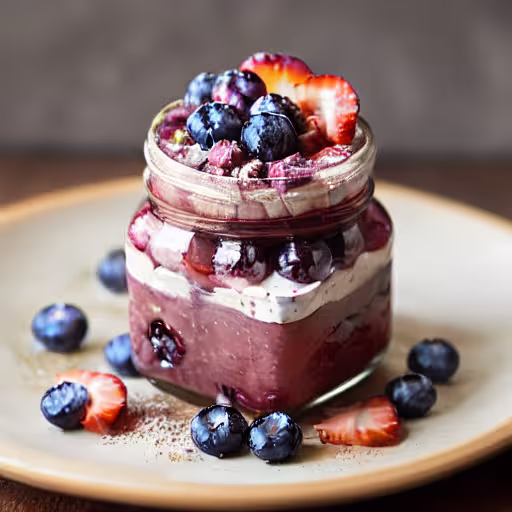 Overnight Berry Chia Yogurt Oats