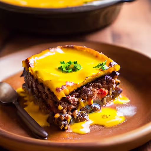 Baked Beef and Veggie Casserole with Cheddar Mashed Potato Crust