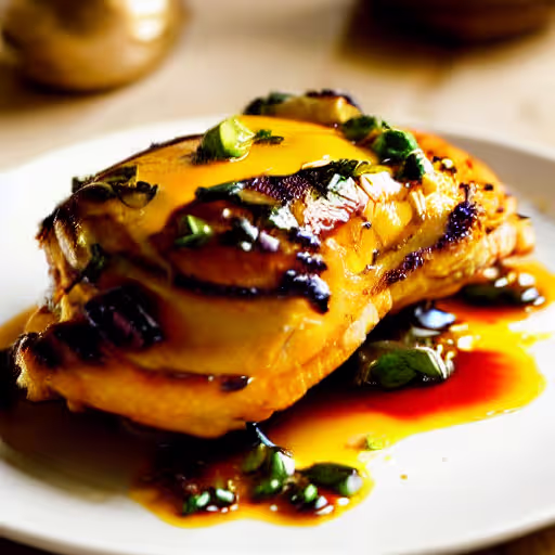 Grilled Honey-Hot Pepper Chicken Breasts