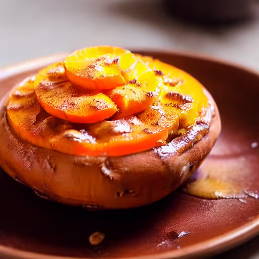Spiced Orange Glazed Sweet Potato Half Moons