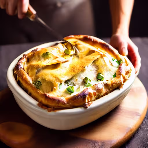 Comforting Chicken Pot Pie Pasta Bake