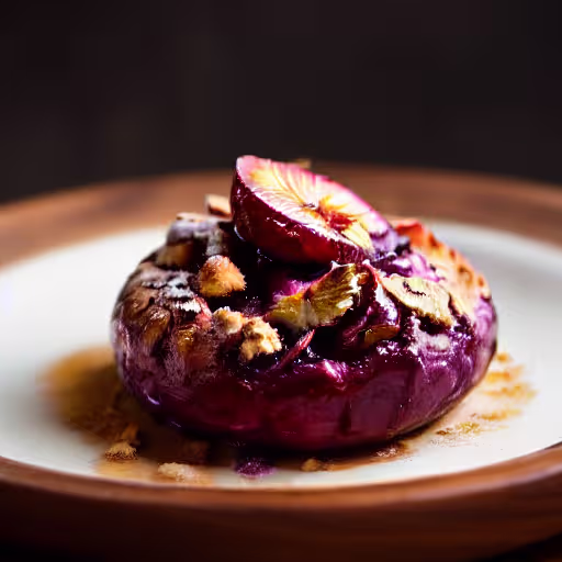 Warm Plum & Cinnamon Biscuit Cobbler