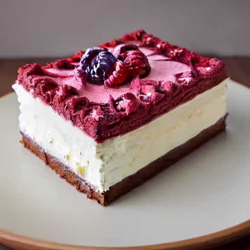 Berries 'n' Cream Square Cake