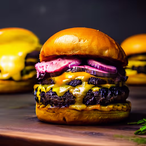 Sizzling Smoky Bison Burgers in the Air