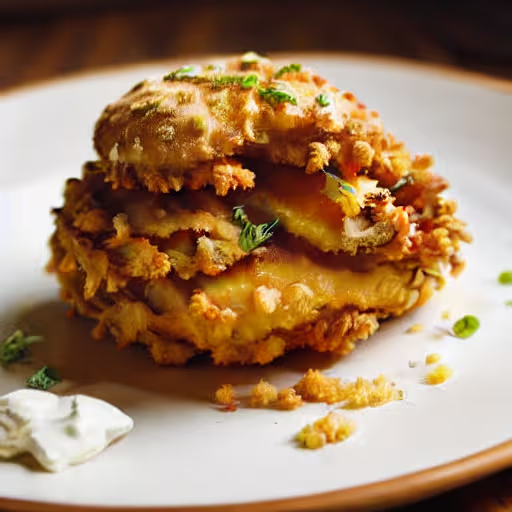 Garlic-Crusted Chicken Tenders with Mashed Potato Coating