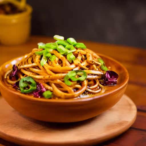 Savory Spicy Garlic Udon Noodles