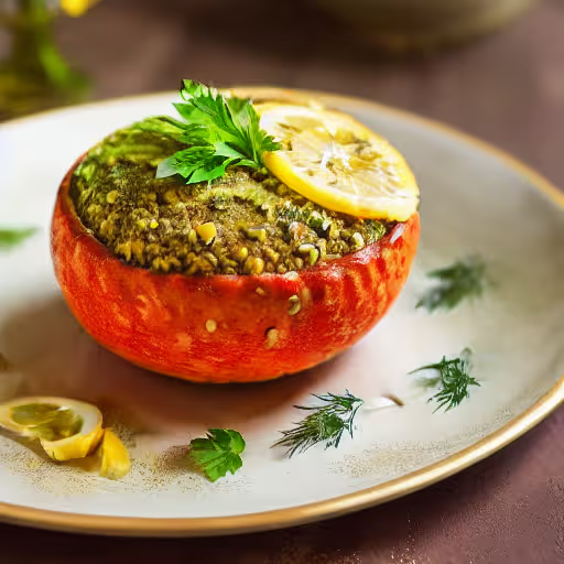 Lemony-Dill Bulgur Pilaf with Tzatziki
