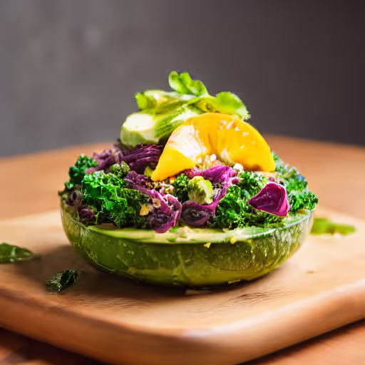 Quinoa, Kale and Avocado Salad with Lemon Dijon Vinaigrette