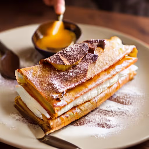 Golden Brown Crepes with a Sweet Twist