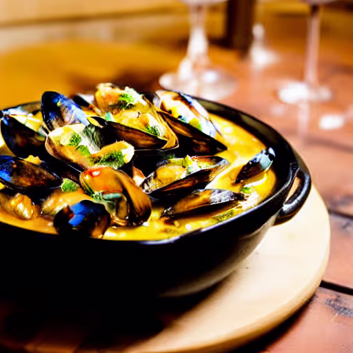 Buttery Drunken Mussels